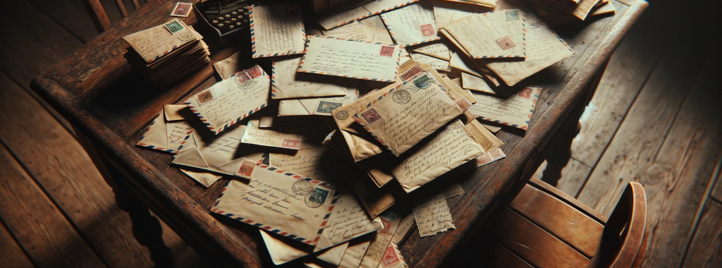 Letters on a desk